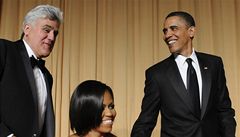 Jay Leno, Michelle Obamová a Barack Obama při výroční večeři Asociace korespondentů Bílého domu   | na serveru Lidovky.cz | aktuální zprávy